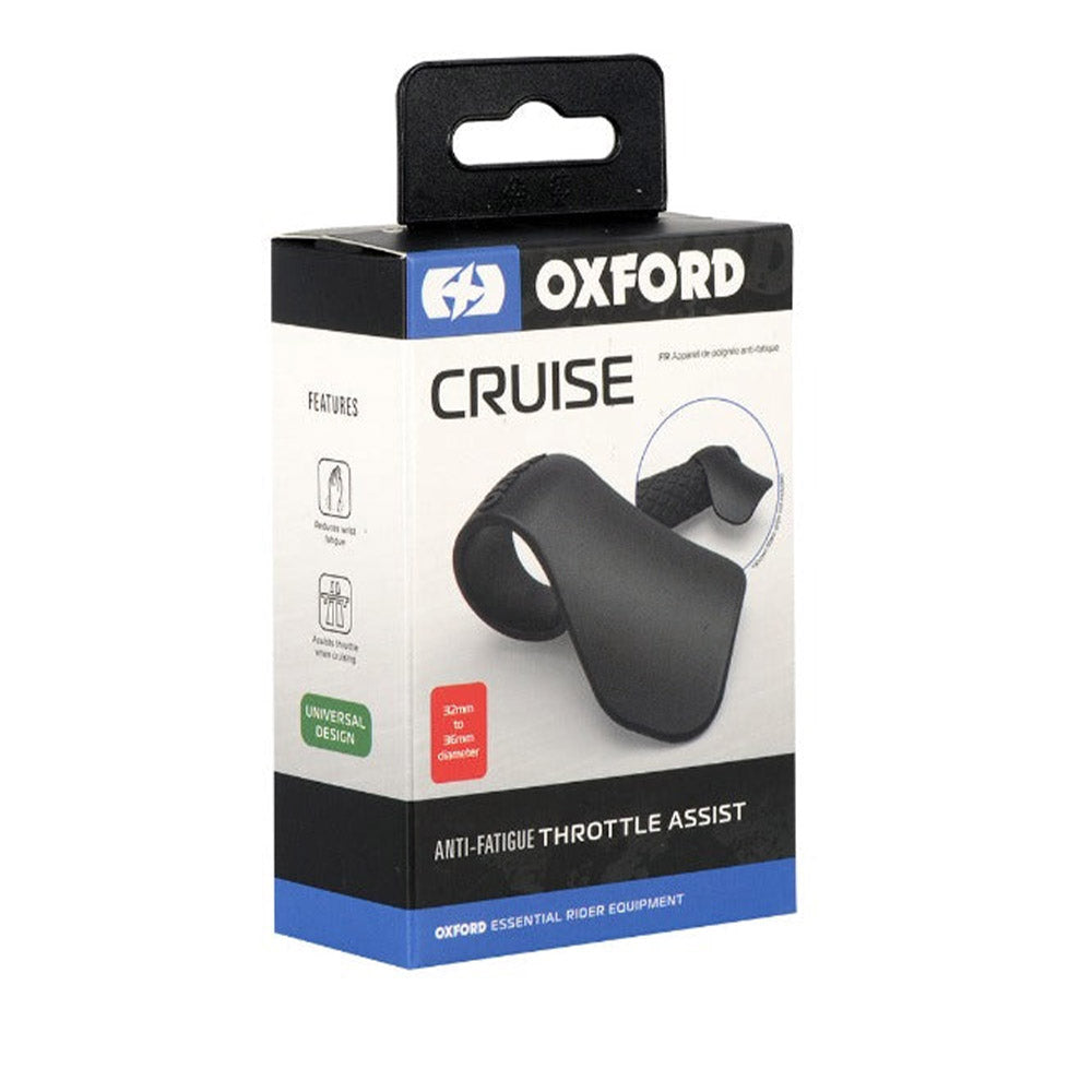 Oxford Cruise anti-fatigue throttle assist for bike, black, retail package and hanger card