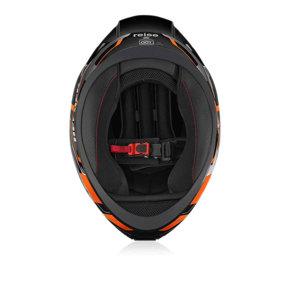 Helden Helmet - Orange / Black Gloss