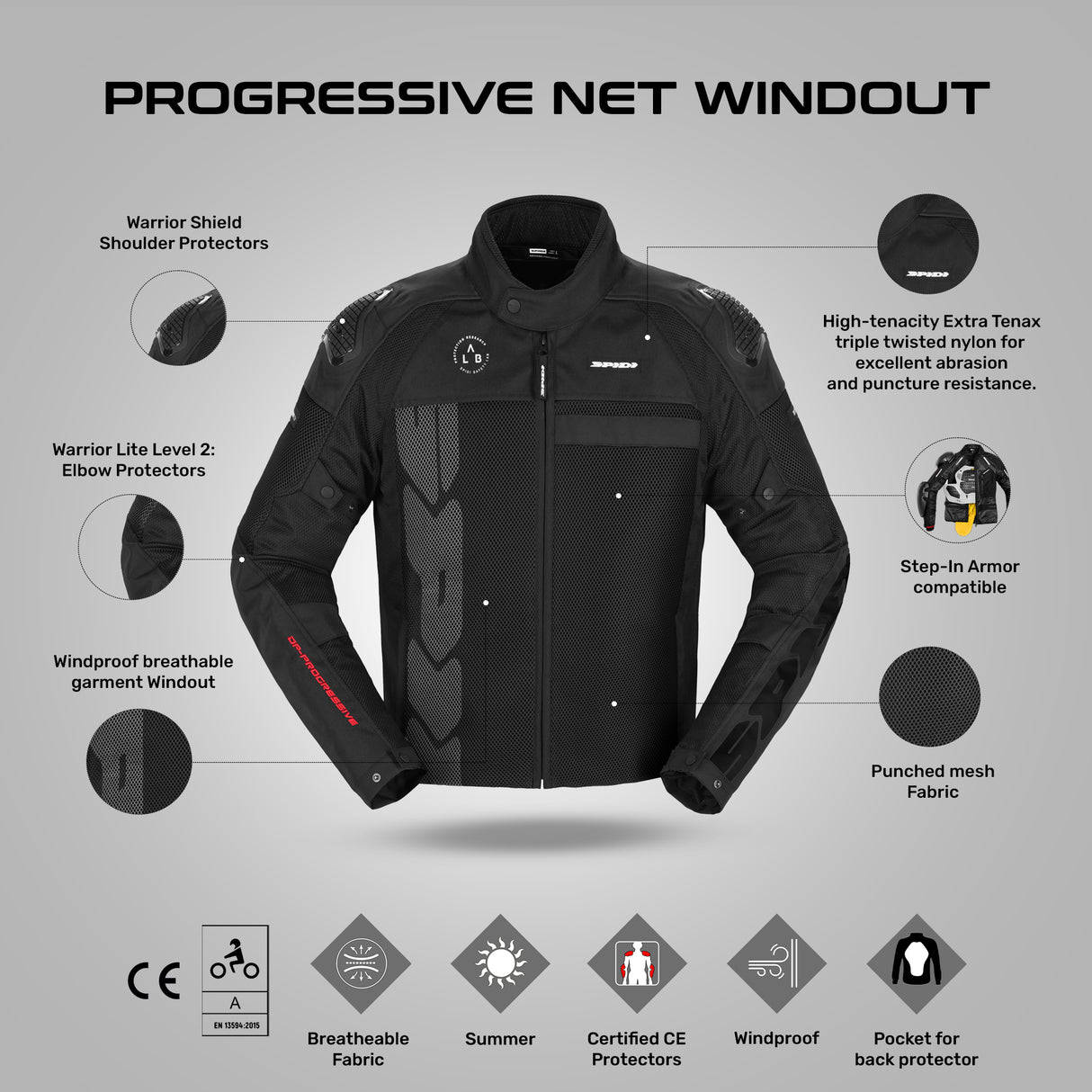 Progressive Net Windout Jacket - Black