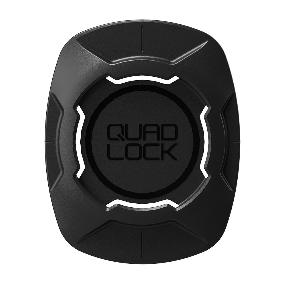 Quad Lock universal V3 adaptor, black circular mount with Quad Lock logo