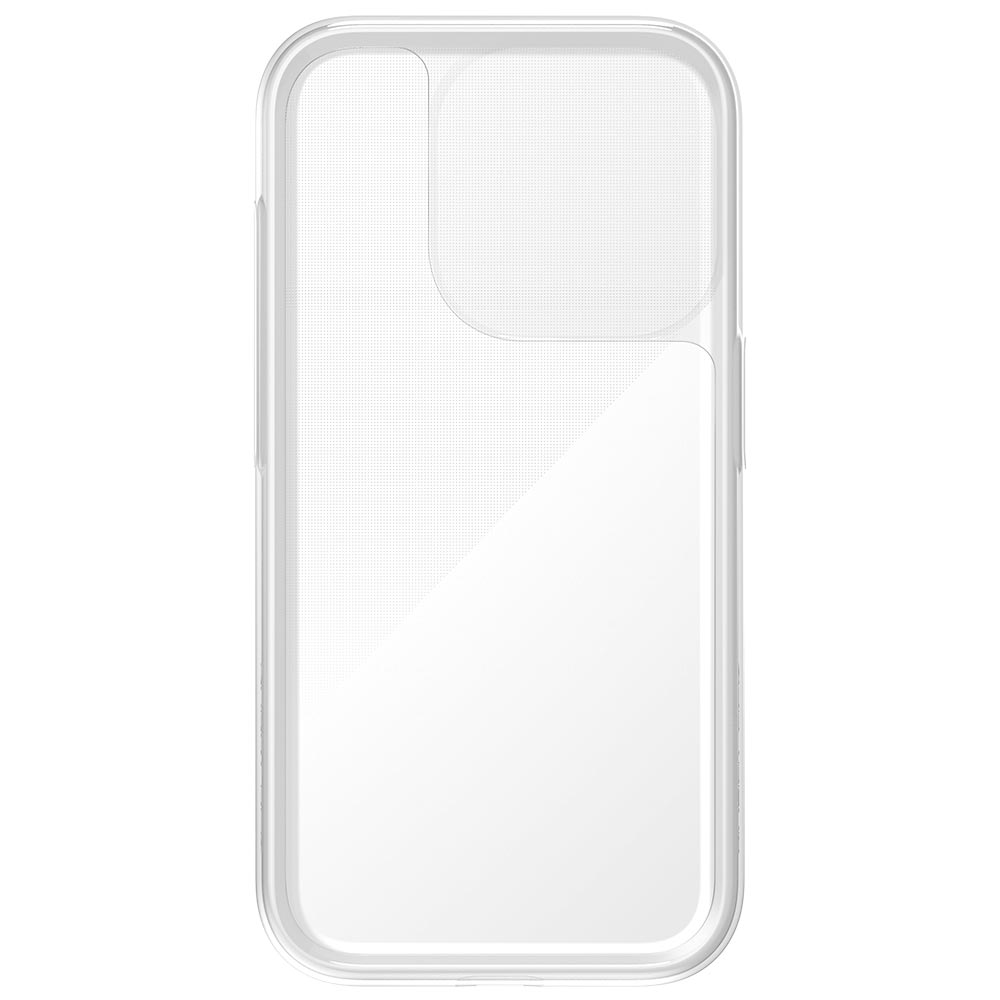Black protective poncho case for iPhone 15 Pro, transparent cover