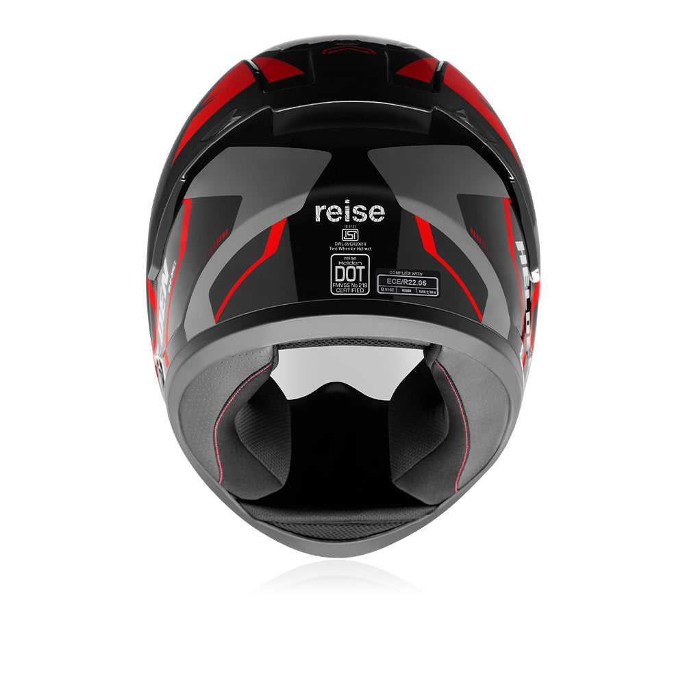 Helden Helmet - Red / Black Gloss
