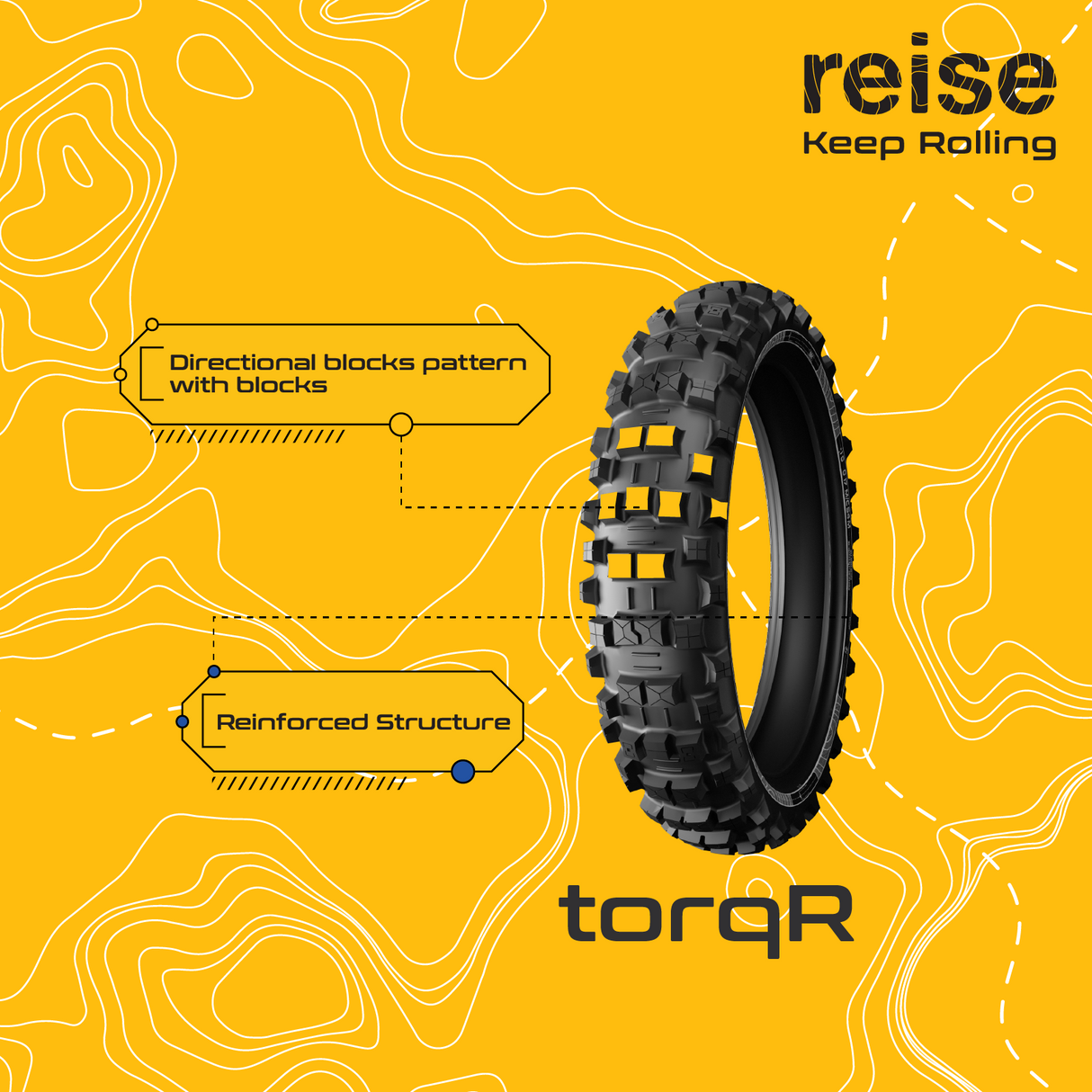 torqR 01 110/90-19 62P Rear Tubeless Tyre