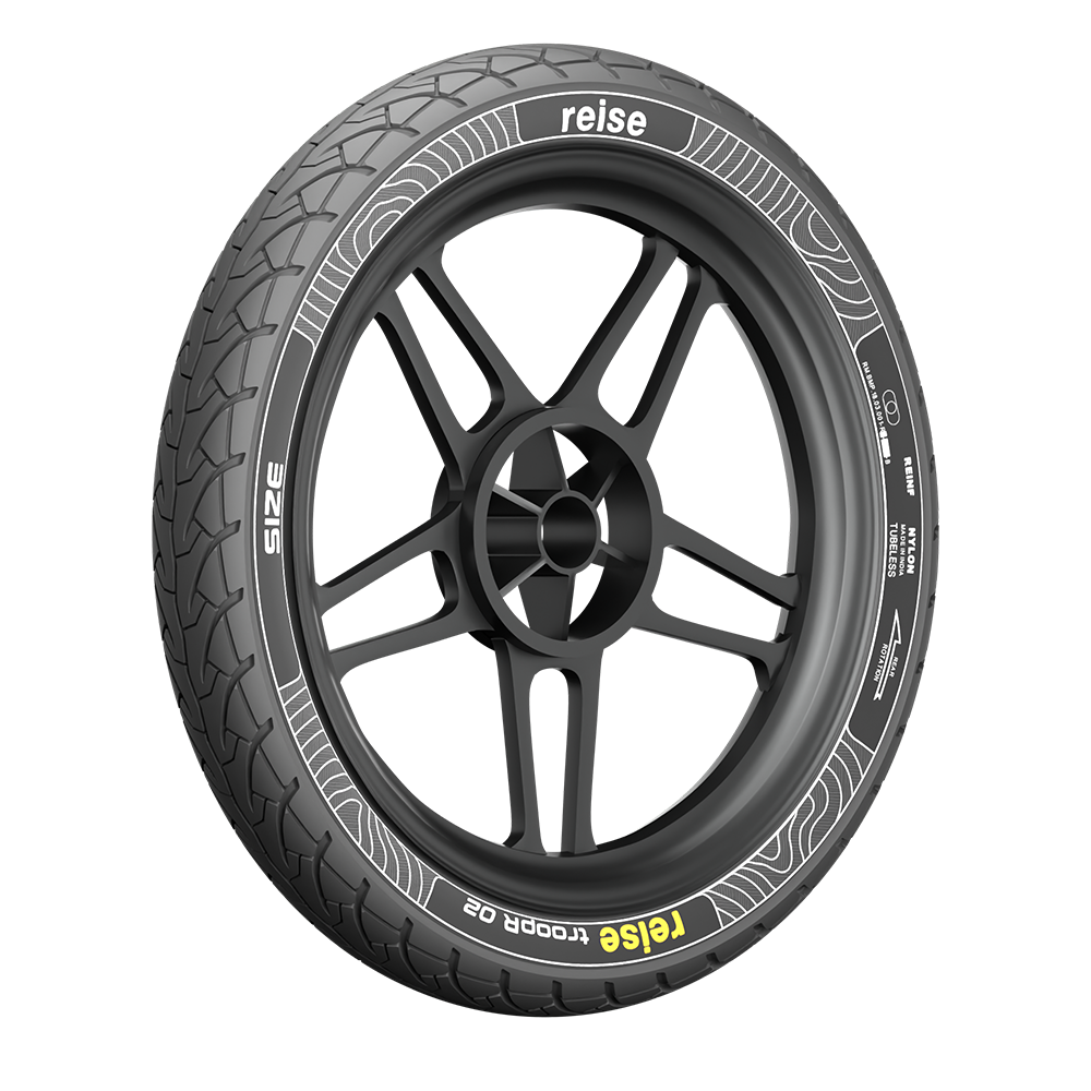 troopR 02 80/100-17 46P Front Tubeless Tyre