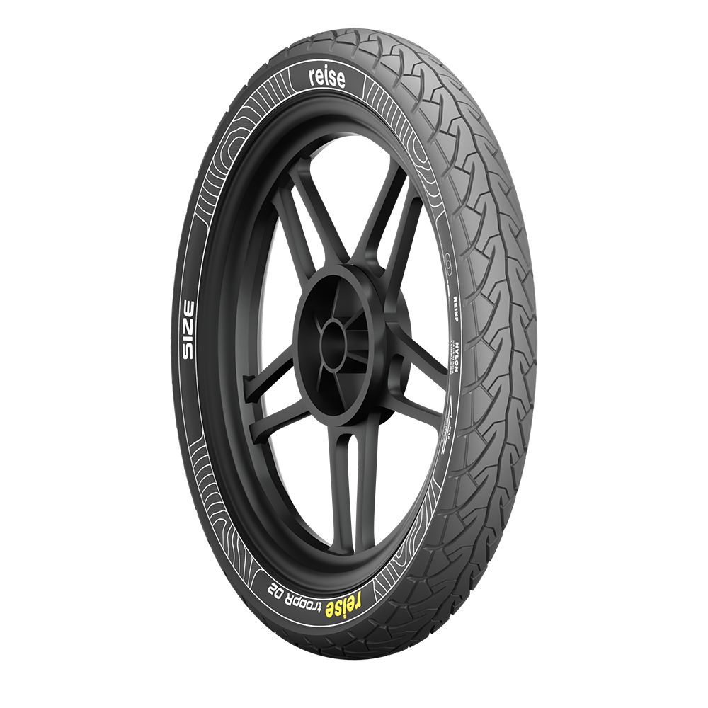 troopR 02 80/100-17 46P Front Tubeless Tyre