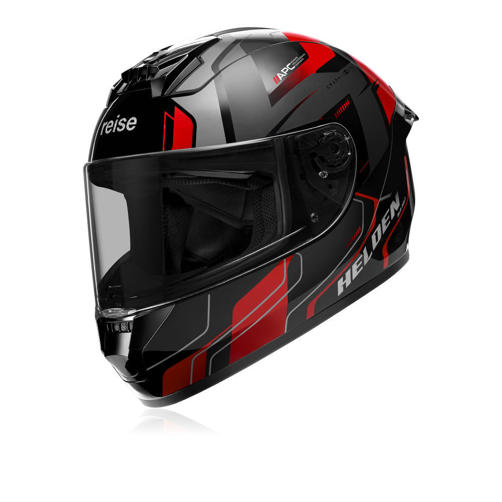 Helden Helmet - Red / Black Gloss