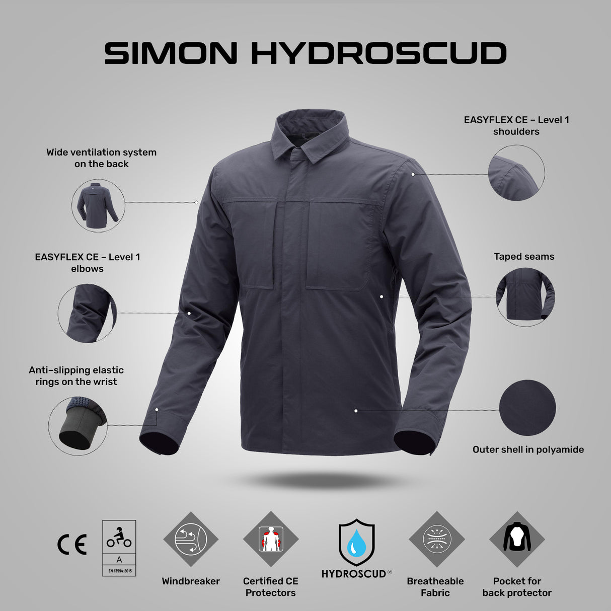 Simon Hydroscud® Jacket - Dark Blue