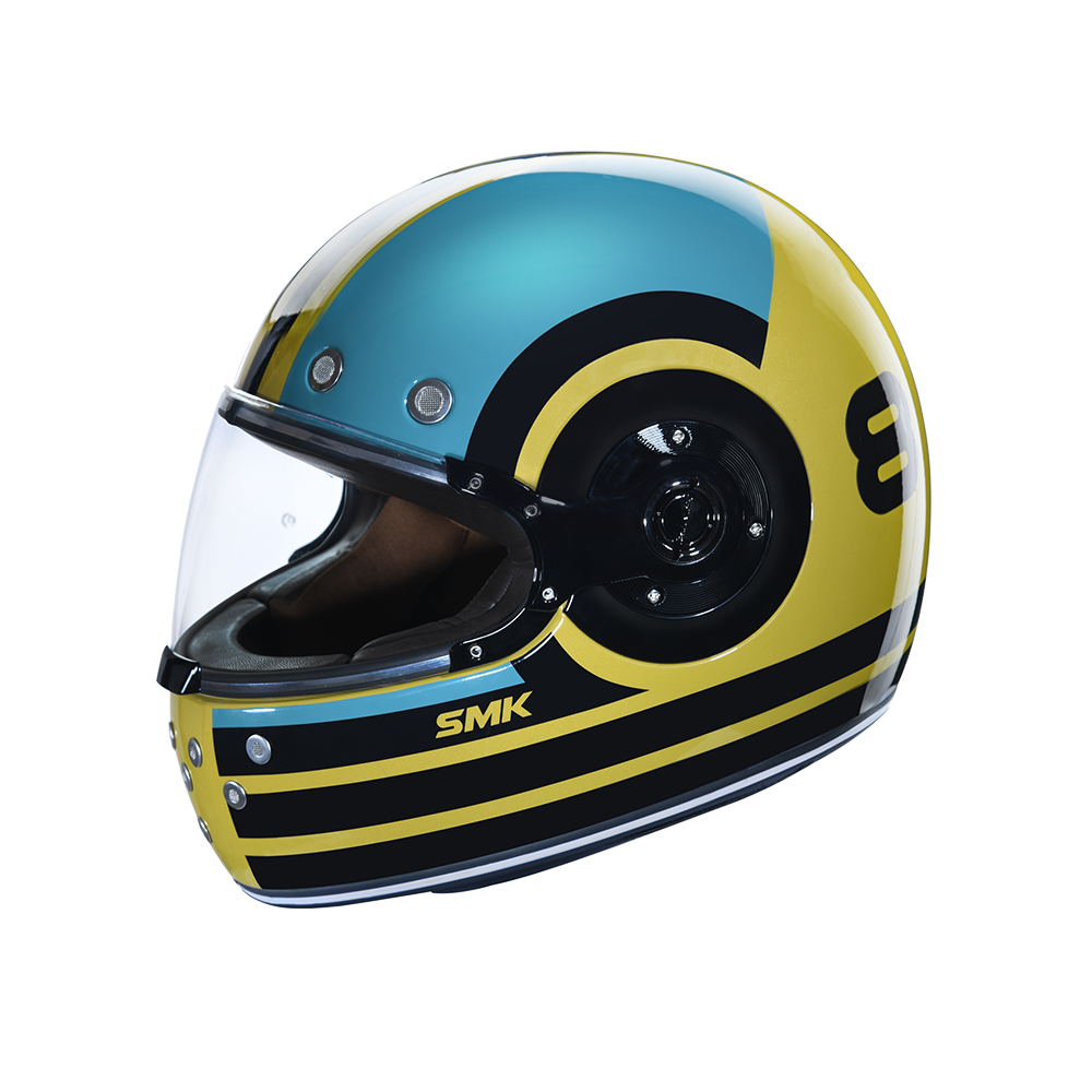 Retro Ranko - Motorcycle Riding Helmet (Gloss Blue)
