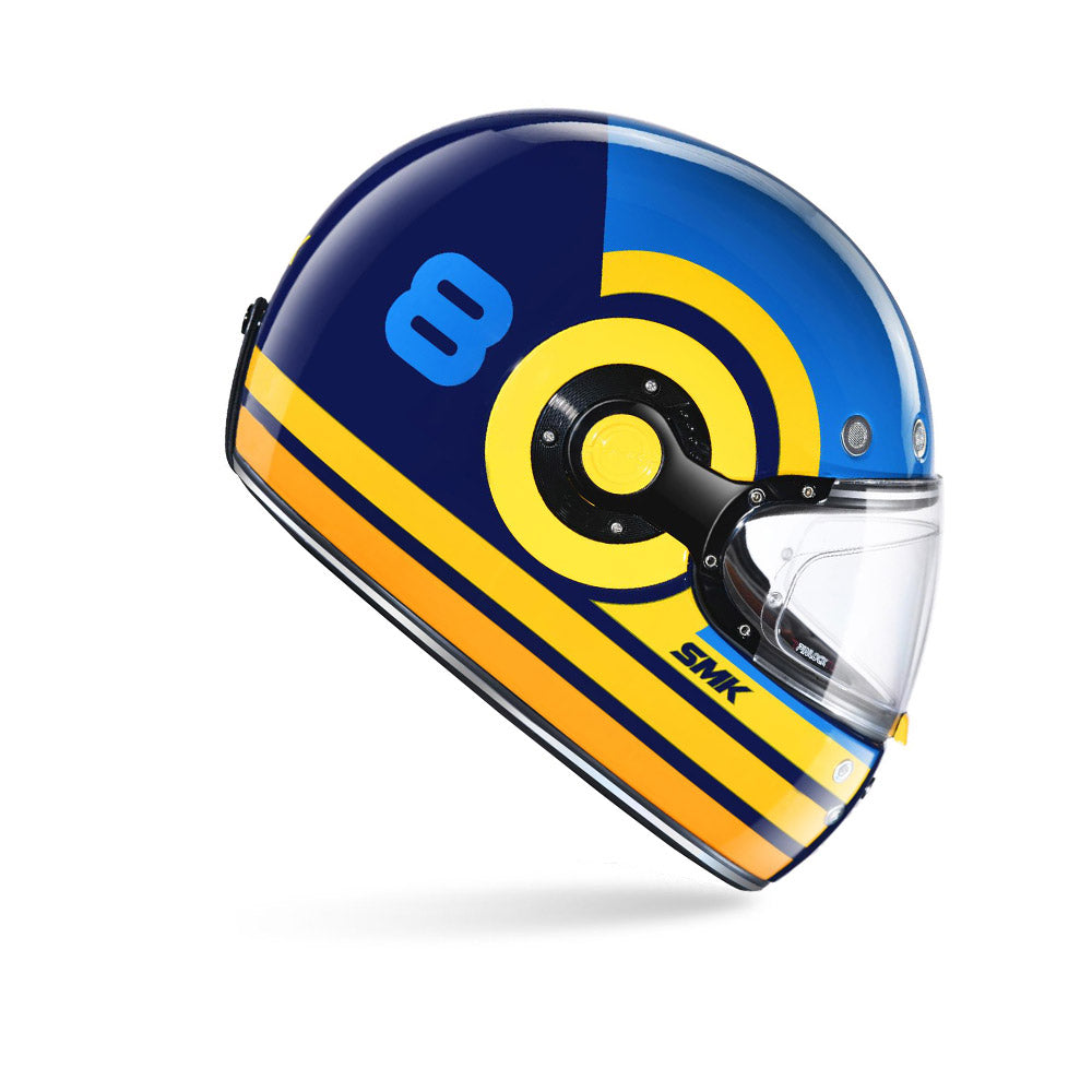 Retro Ranko - Motorcycle Riding Helmet (Gloss Yellow)