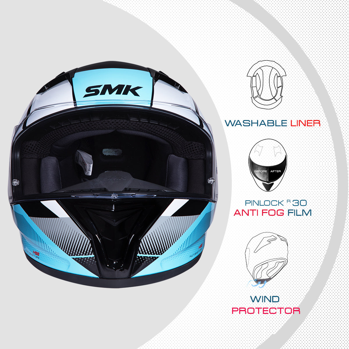 Stellar Faro - Motorcycle Riding Helmet (Matt Blue)