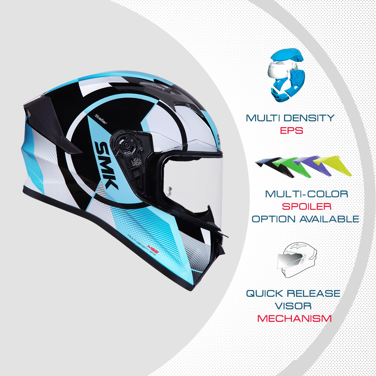 Stellar Faro - Motorcycle Riding Helmet (Matt Blue)
