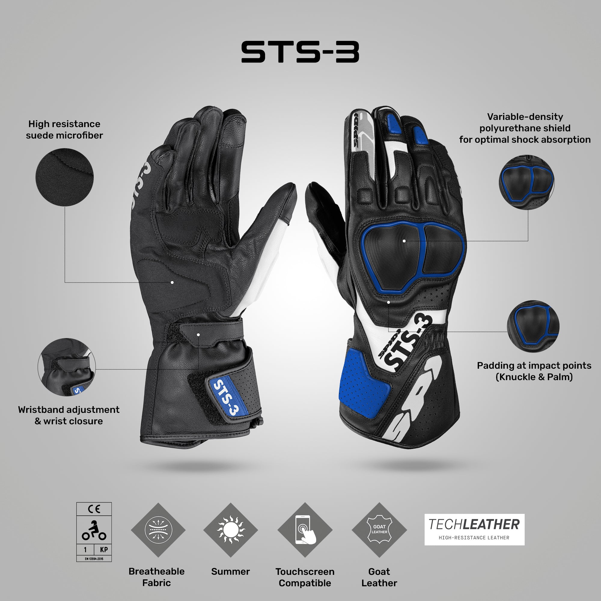 STS 3 - Full Gauntlet Leather Gloves