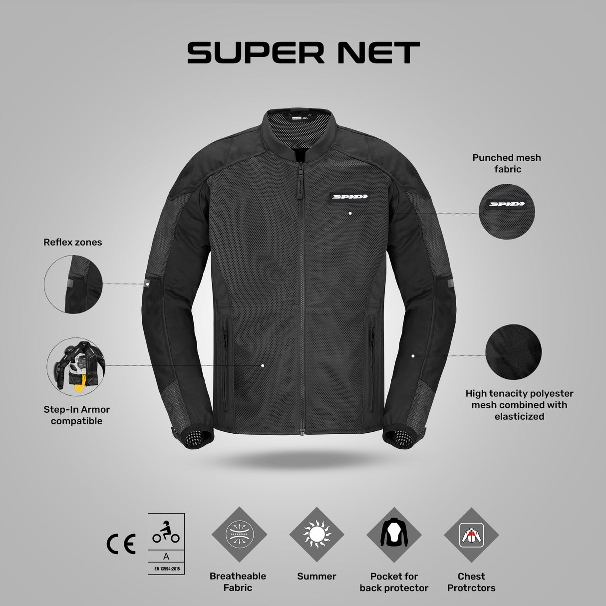 Super Net Jacket - Black