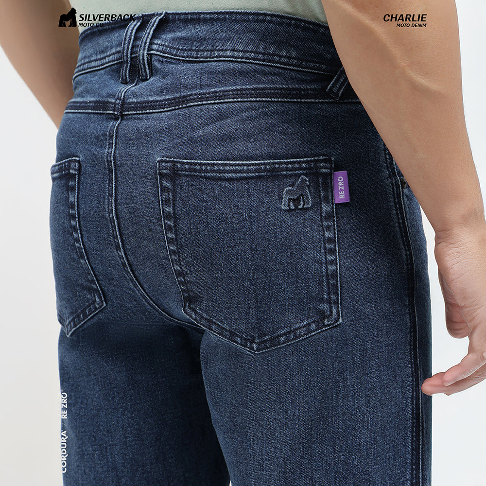 Silverback Charlie - Motorcycle Riding Jeans (Washed Blue)
