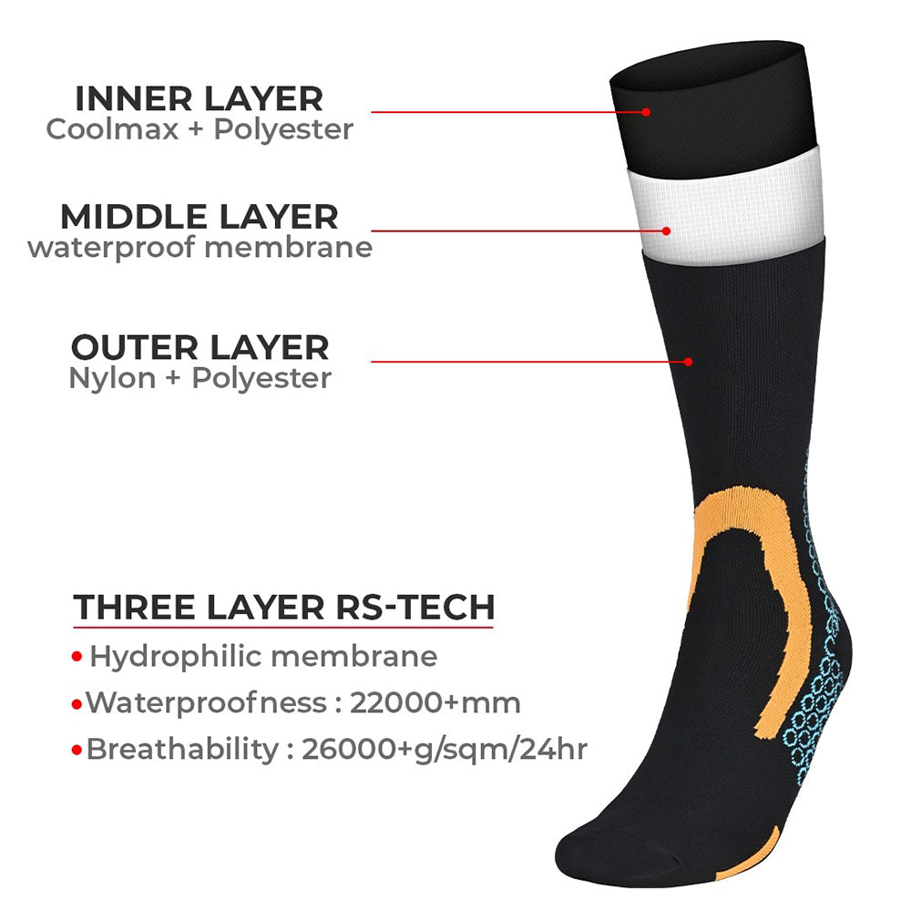 Randy Sun – Waterproof Socks Knee High X-216 - Black