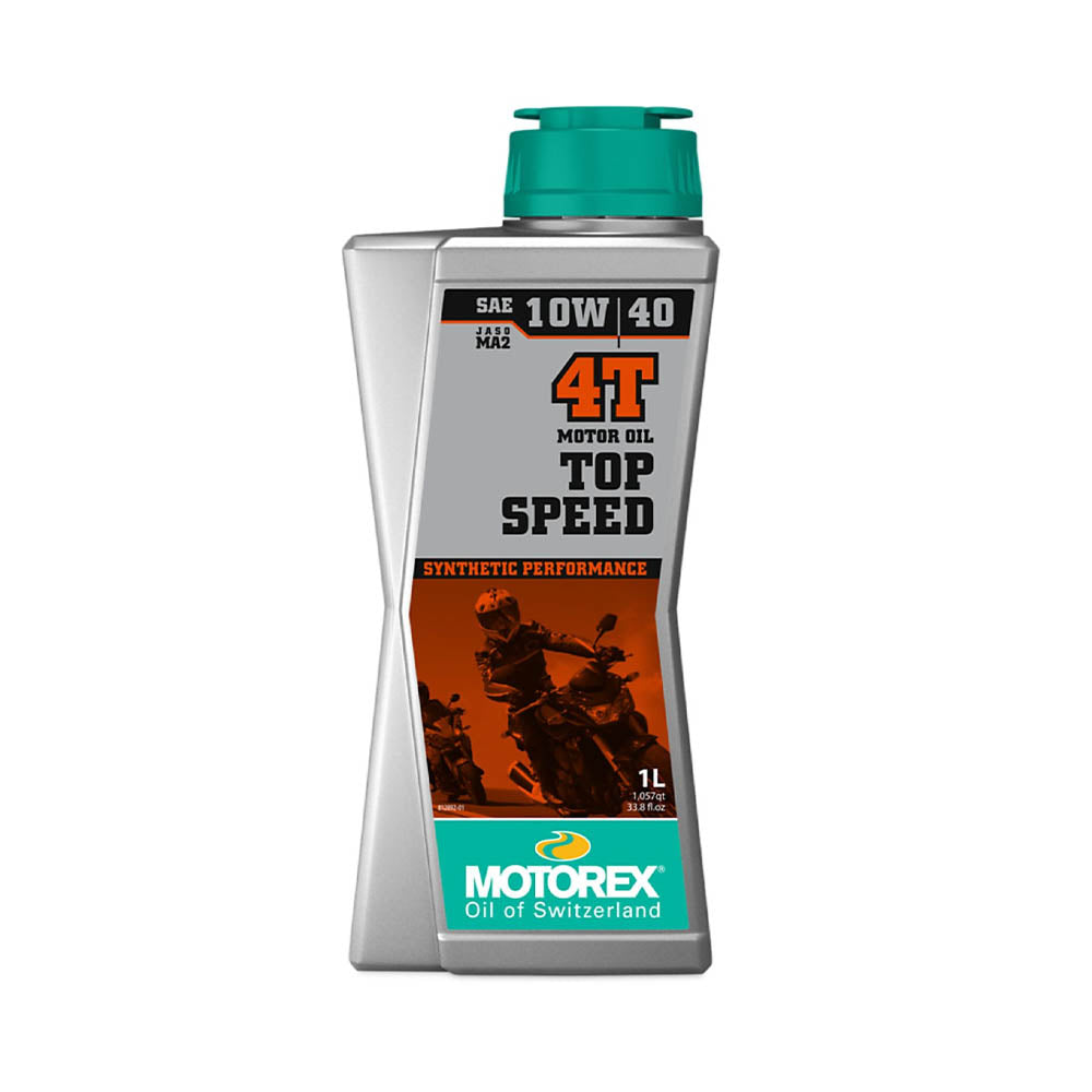 Motorex synthetic 4T engine oil, SAE 10W-40, 1L bottle with green cap