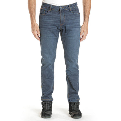 Washed blue denim shorts with back patch pocket and belt loops