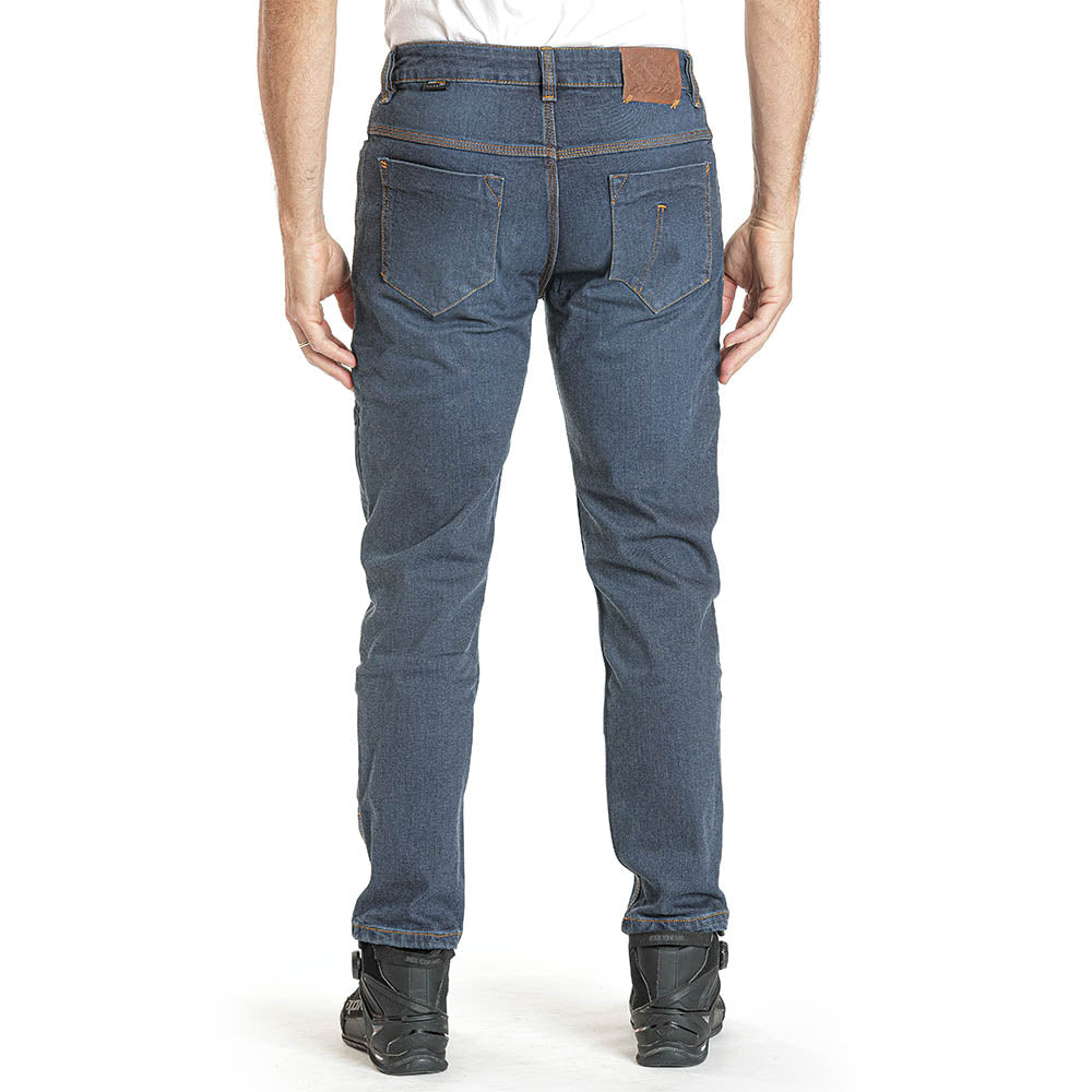 Washed blue denim shorts with button fly and front pockets