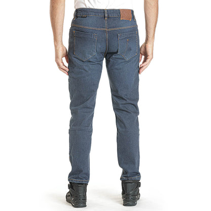 Washed blue denim shorts with button fly and front pockets