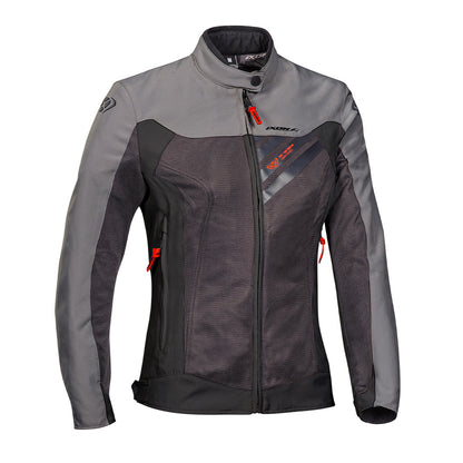 Orion - CE Certified Women's Riding Jacket (Anthracite/Grey/Red)