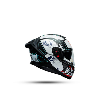 Thunder 3 Sv Pro T-X A7 - Motorcycle Riding Helmet + Visor (Gloss White/Black)