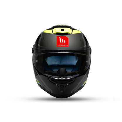 Hummer Tubex B3 - Motorcycle Riding Helmet (Black/Blue/Yellow)