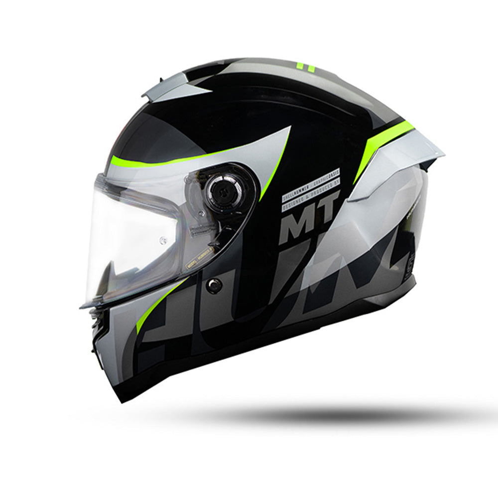 Hummer Oasis B3 - Motorcycle Riding Helmet (Black/Grey/Fluo Yellow)