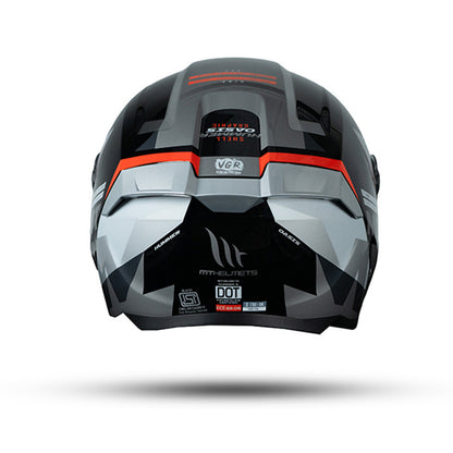 Hummer Oasis A1 - Motorcycle Riding Helmet (Gloss Black/White/Red)