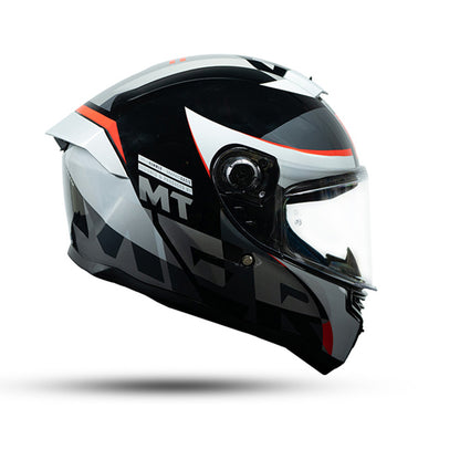 Hummer Oasis A1 - Motorcycle Riding Helmet (Gloss Black/White/Red)