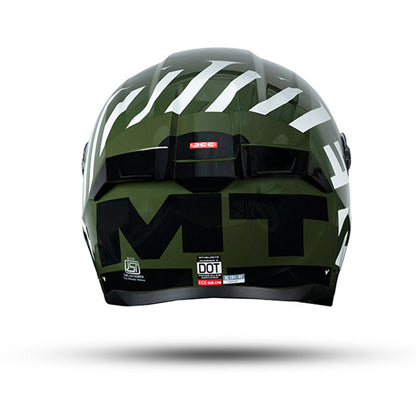 Hummer Air C6 - Motorcycle Riding Helmet (Gloss Green/Black/White)