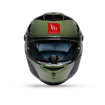 Hummer Air C6 - Motorcycle Riding Helmet (Gloss Green/Black/White)