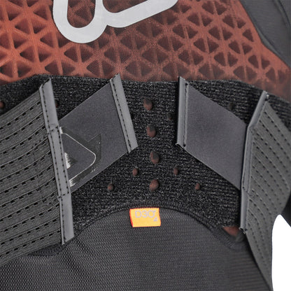 Black armor vest interior with D3O label and mesh strap panels