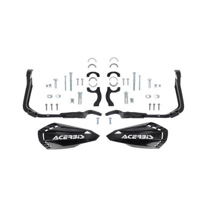 Black handguard parts kit with two panels, mounting hardware, and screws