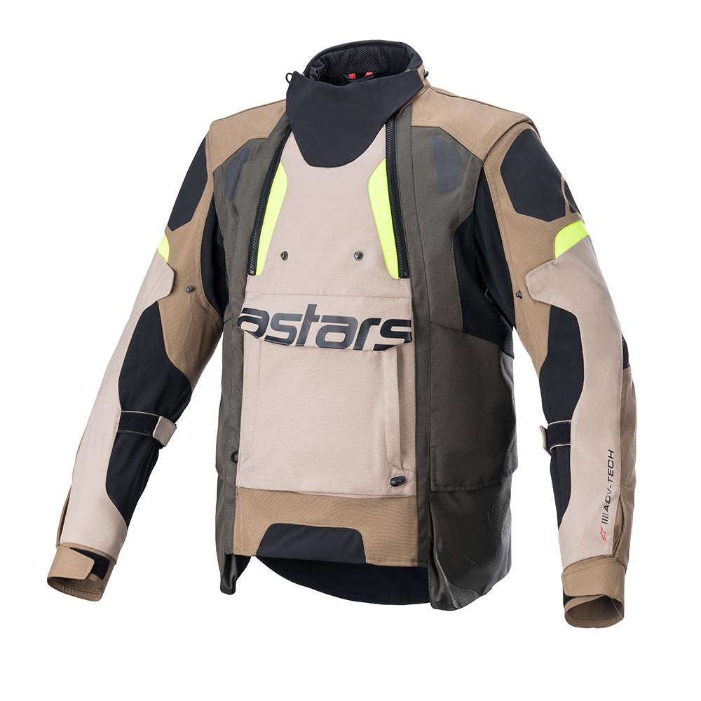 Halo Drystar Jacket - Dark Khaki Sand Yellow Fluo