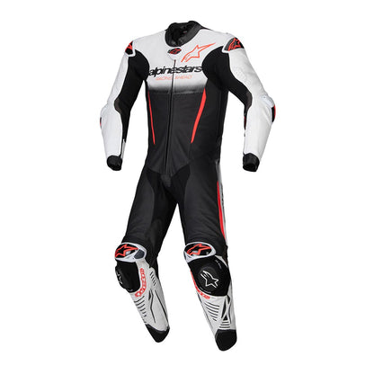 Gp-R7 1Pc Leather Suit - White Black Red Fluo