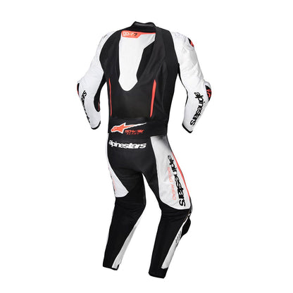 Gp-R7 1Pc Leather Suit - White Black Red Fluo