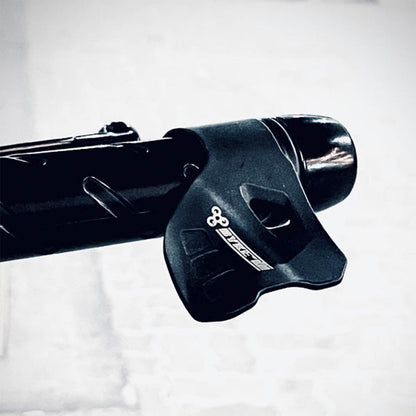 Black throttle assist clamp for motorcycle handlebar