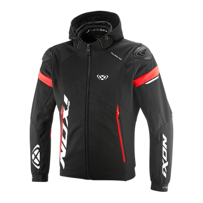 Pulsion Air - Hard Mesh Motorcycle Riding Jacket (Black/White/Bright Red)