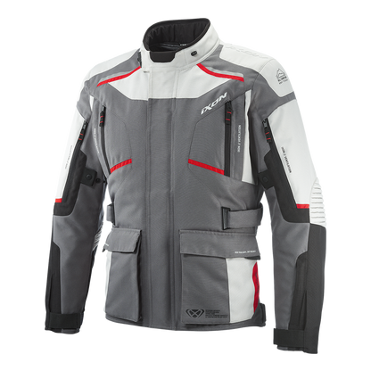 Midgard - All Season Motorcycle Touring Jacket (Grey/Black/Red)