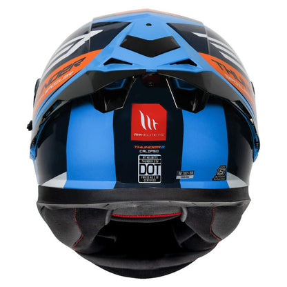 Thunder 3 SV Pro Calipso - Motorcycle Riding Helmet (Gloss Blue/Orange)