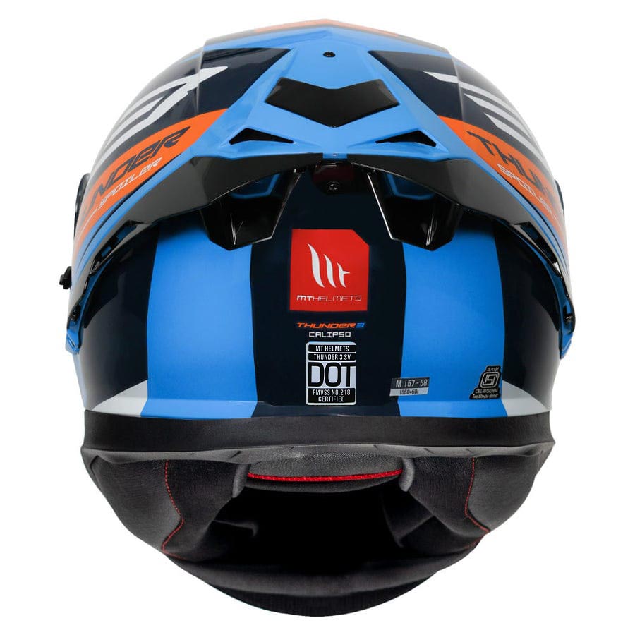 Thunder 3 SV Pro Calipso - Motorcycle Riding Helmet (Gloss Blue/Orange)