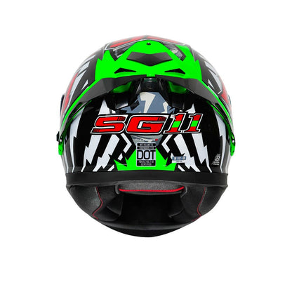 Thunder 3 SV Pro Sergio Garcia - Motorcycle Riding Helmet (Gloss Green/White)