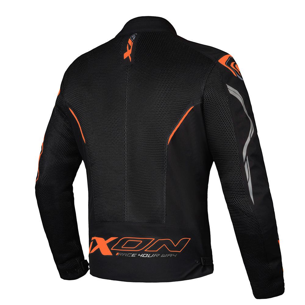 IXON Flicker Black/Orange Jacket – Reise Moto