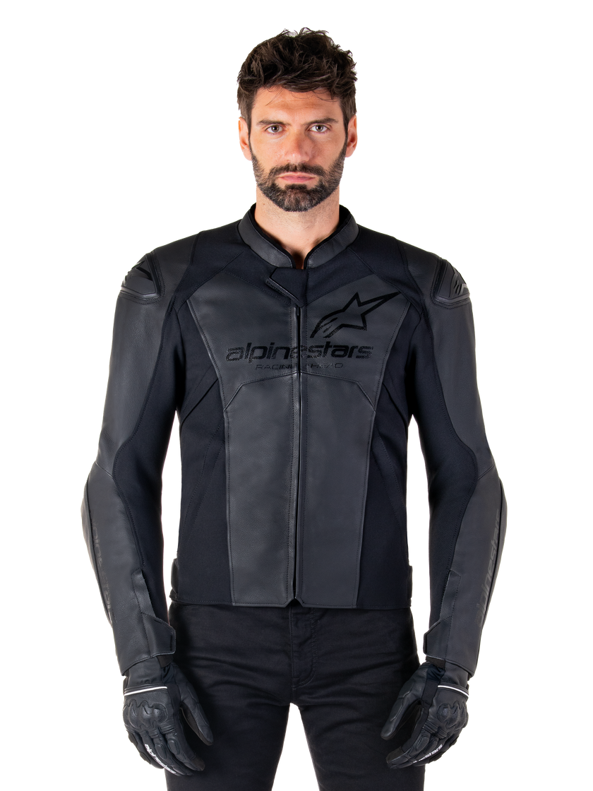 Faster V3 Airflow Leather Jacket - Black Black
