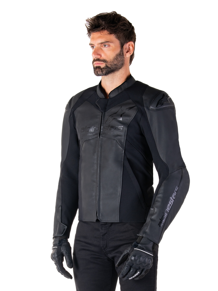 Faster V3 Airflow Leather Jacket - Black Black