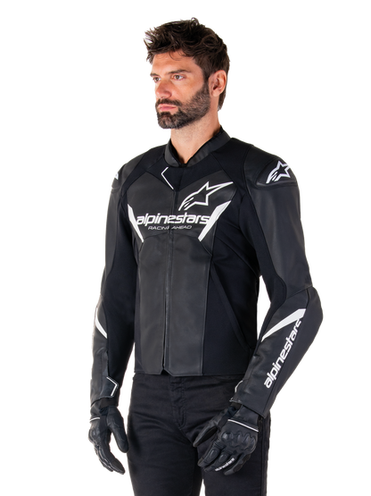Faster V3 Airflow - Leather Jacket (Black/White)