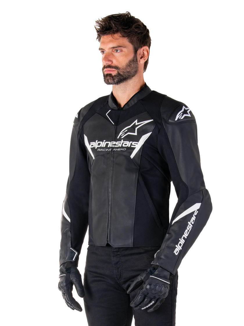 Faster V3 Airflow - Leather Jacket (Black/White)