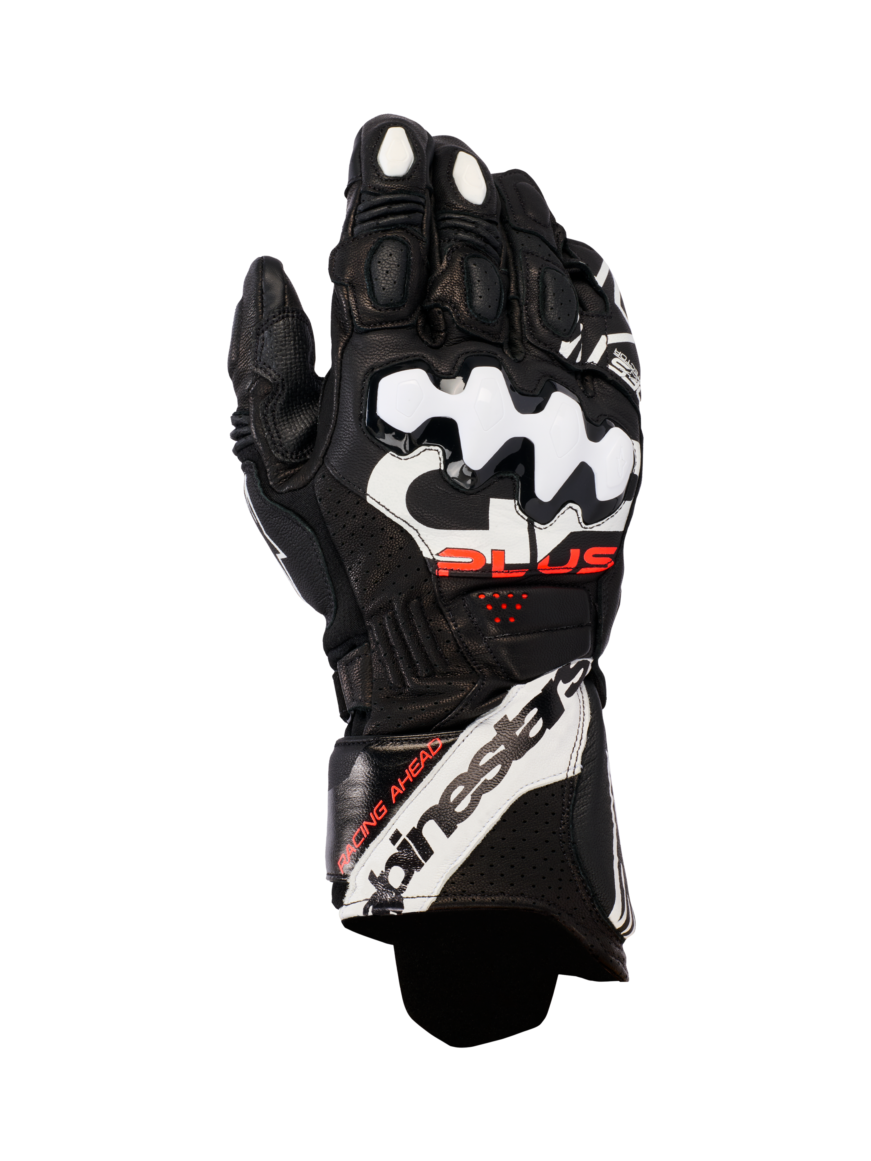 Gp Plus R V3 Leather Gloves - Black White