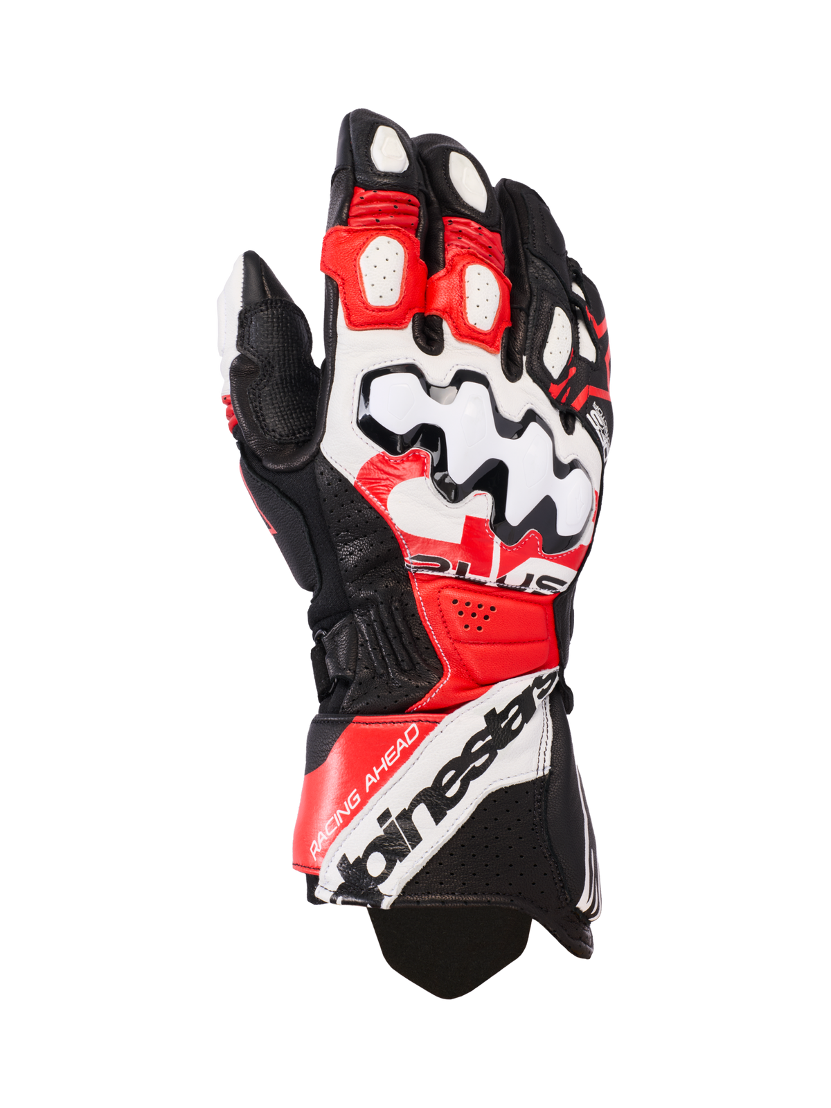 Gp Plus R V3 Leather Gloves - Black White Bright Red – Reise Moto