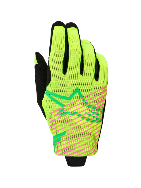 Radar Pro Gloves - Green Yellow Fluo Pink Fluo